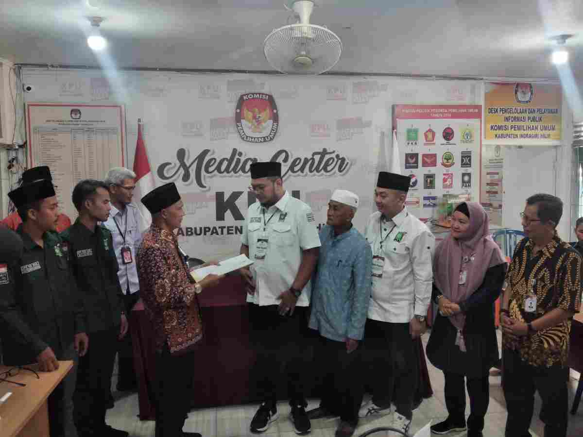 Daftarkan Bacaleg ke Kantor KPU, PKB Inhil Optimis Jadi Pemenang di Pemilu 2024